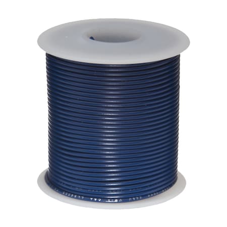 22 AWG Gauge Stranded Hook Up Wire, 25 Ft Length, Blue, 0.0254 Diameter, UL1015, 600 Volts